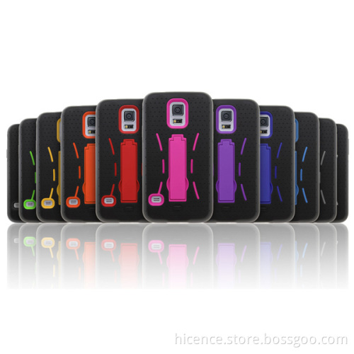 PC Silicone Kickstand Case for Samsung Galaxy S5